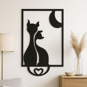 Gatos con Corazon y Luna
