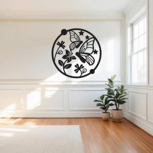 Mariposas y Flores en Circulo