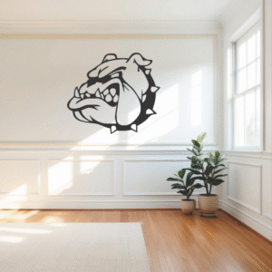 Aplique decorativo MDF bulldog para pared estilo moderno