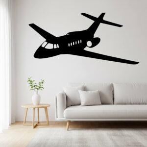 Aplique decorativo de avión en MDF para pared, diseño minimalista ideal para amantes de la aviación y viajes - Framideco